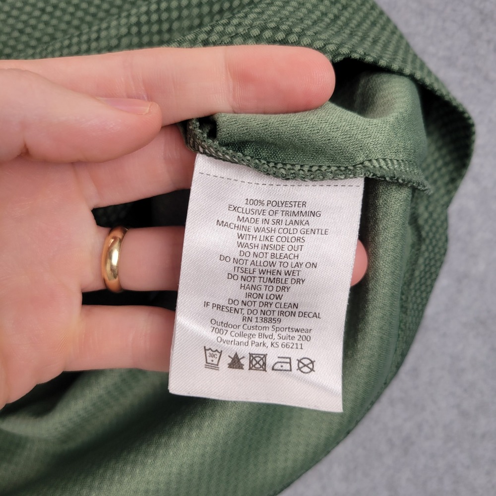 Columbia Pullover Mens Large Green Ohio Bobcats Quarter Zip Textured RN 138859 - Picture 8 of 12
